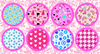 BARBIE INSPIRED FASHION  #1 - 8 PATCH SET - LARGE SOLID OVERLAYS