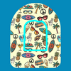 HANG TEN SURF SHOP PATTERN -  OMNIPOD OVERLAY