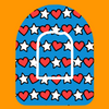 PATRIOTIC STARS AND HEARTS PATTERN -  OMNIPOD OVERLAY