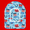 PATRIOTIC WESTERN BOOTS AND HATS PATTERN -  OMNIPOD OVERLAY