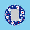 PATRIOTIC DAISIES PATTERN - SINGLE PATCH FOR THE SUGARSHIELD™ CASE BY DECK MY DIABETES for TANDEM MOBI™ INSULIN PUMP