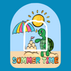 SUMMER TIME BEACH TURTLE -  OMNIPOD OVERLAY