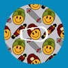 SKATERBOARD SMILEY PATCH