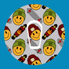SKATERBOARD SMILEY PATCH