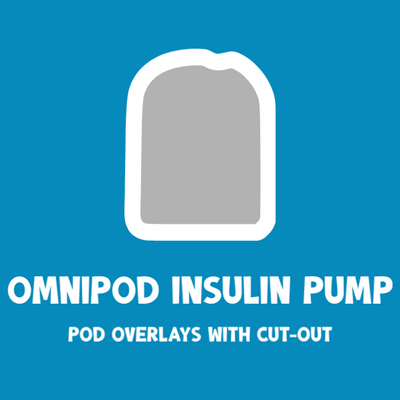 OMNIPOD INSULIN PUMP OVERLAYS WITH CUT-OUTS