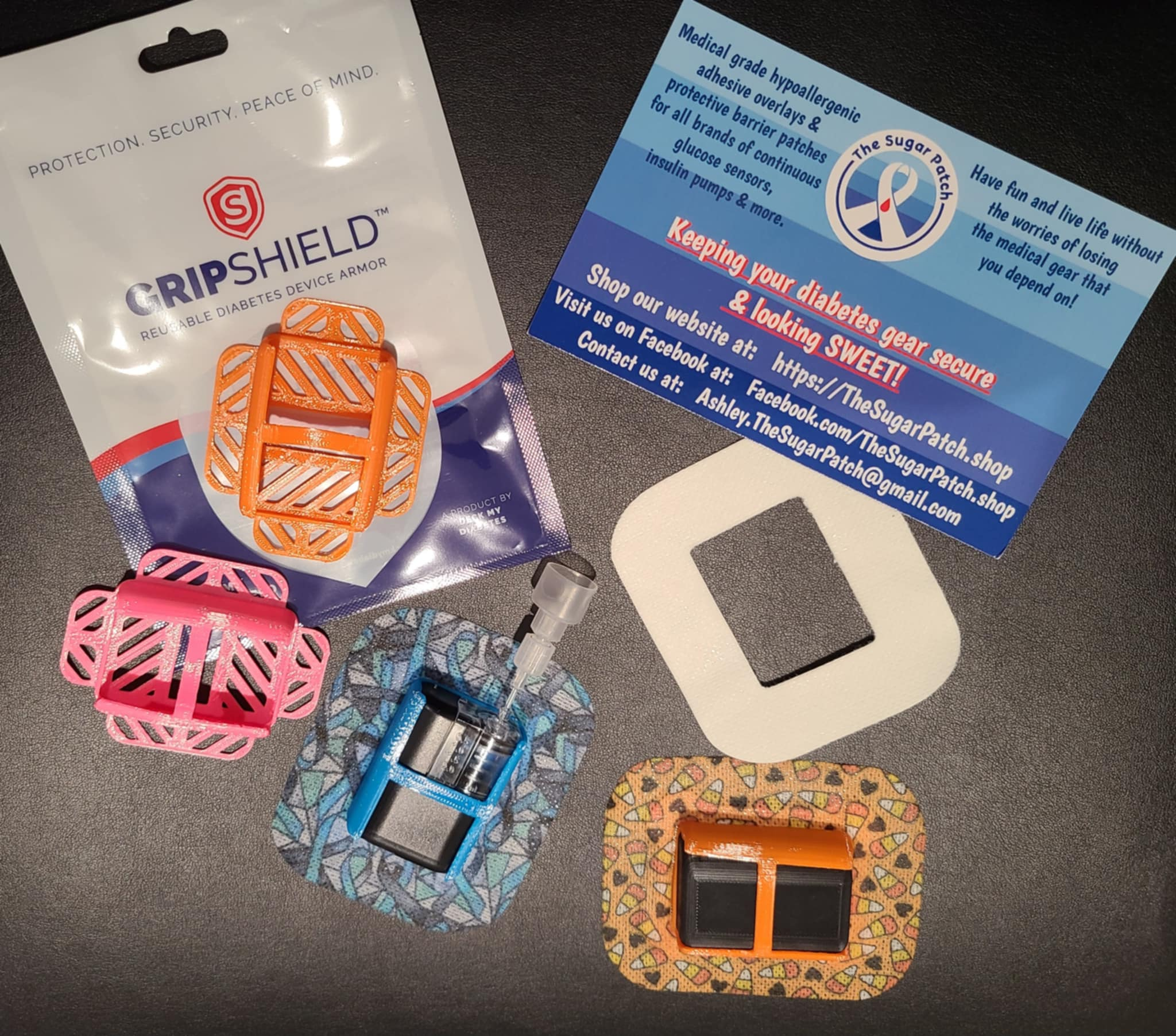 TANDEM MOBI™ SUGAR PATCH OVERLAYS FOR USE WITH DECK MY DIABETES MOBI GRIPSHIELD™