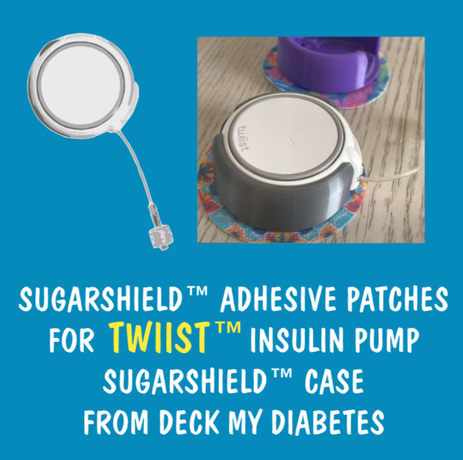 ADHESIVE PATCHES FOR THE TWIIST™ SUGARSHIELD™ ON BODY CASES MADE BY DECK MY DIABETES