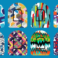 ABSTRACT ART OMNIPOD OVERLAYS  - 8 PATCH SET