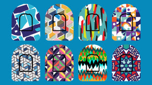 ABSTRACT ART OMNIPOD OVERLAYS  - 8 PATCH SET