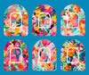 ABSTRACT FLORALS - OMNIPOD OVERLAYS  - 6 PATCH SET