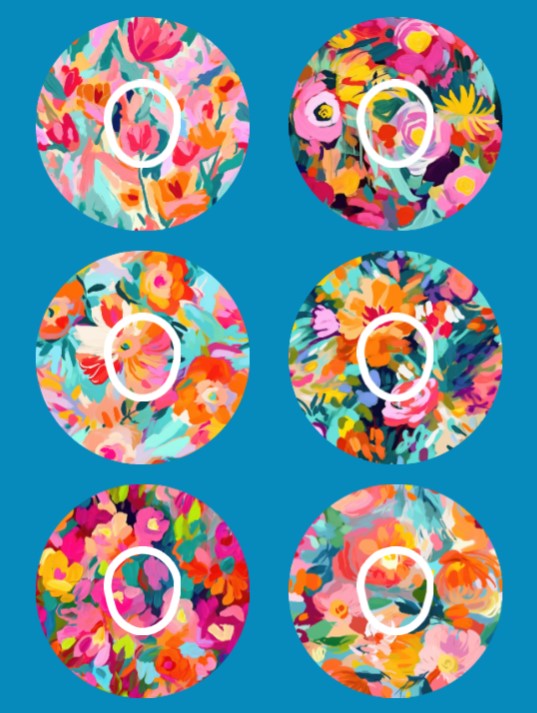 ABSTRACT FLORALS -  DEXCOM G7 OR DEXCOM STELO OVERLAYS  - 6 PATCH SET