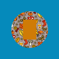 ALL THINGS FALL - ADHESIVE PATCH FOR THE SUGARSHIELD™ CASE BY DECK MY DIABETES for TANDEM MOBI™ INSULIN PUMP
