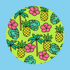 ALOHA PINEAPPLE PALM HIBISCUS PATTERN  - OVERLAY PATCH