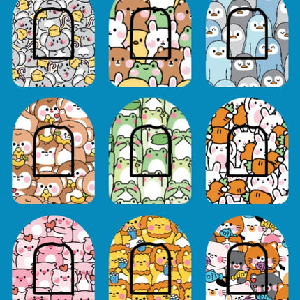 ANIMAL BUDDIES - 9 PATCH SET - OMNIPOD OVERLAYS