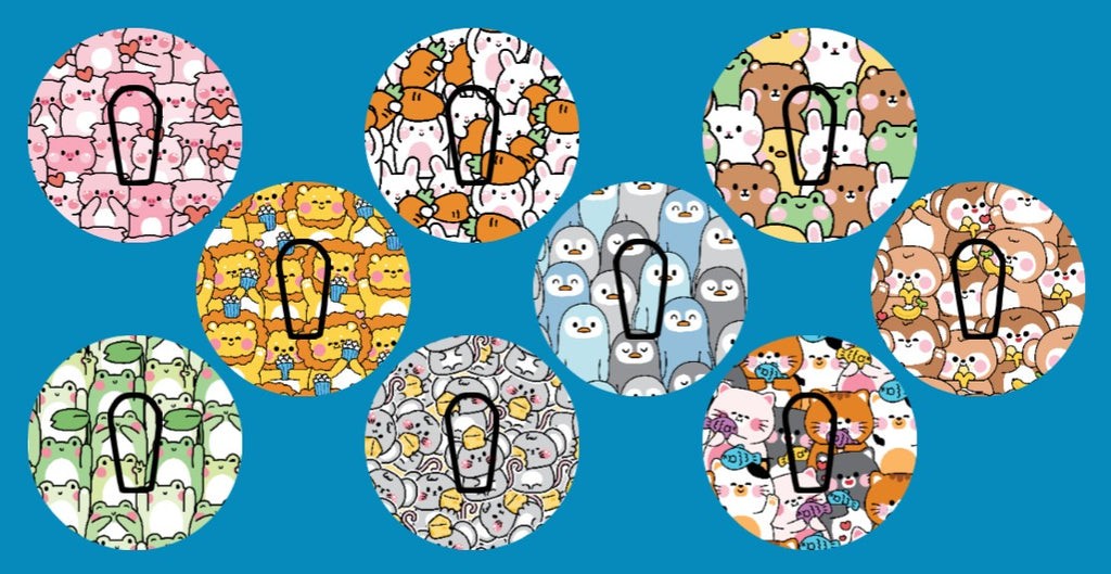 ANIMAL BUDDIES - 9 PATCH SET  -  DEXCOM G6 OVERLAYS