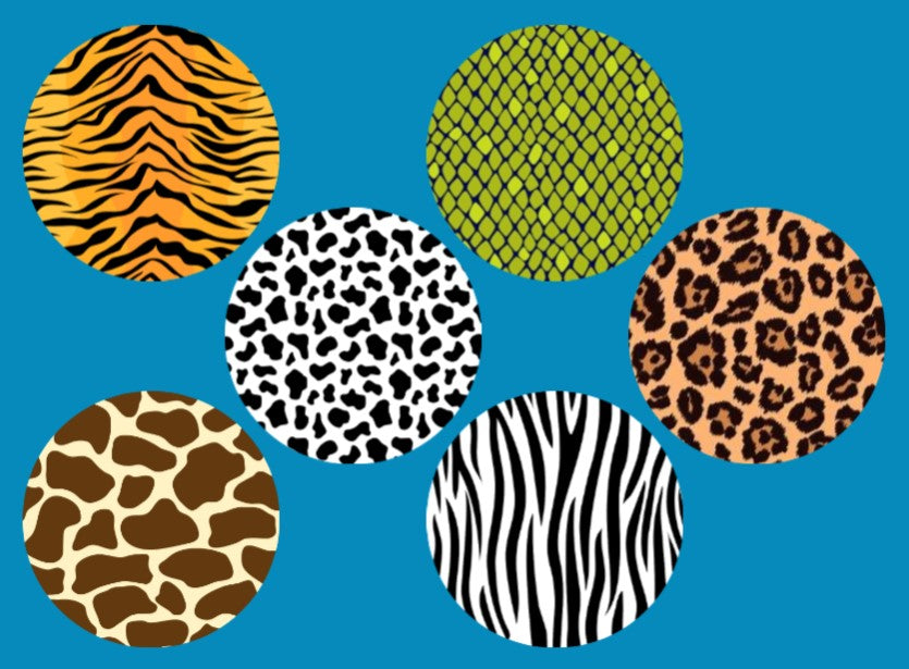 ANIMAL HIDE PATTERNS - 6 PATCH SET - LARGE SOLID OVERLAYS