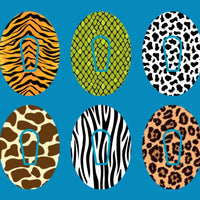 ANIMAL HIDE PATTERNS - 6 PATCH SET -  DEXCOM G6 OVERLAY