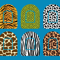 ANIMAL HIDE PATTERNS - 6 PATCH SET - OMNIPOD OVERLAYS