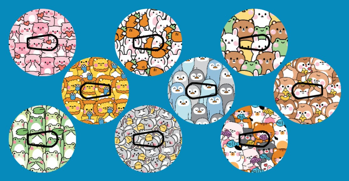 ANIMAL BUDDIES - 9 PATCH SET  -  DEXCOM G6 OVERLAYS