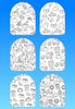 "COLOR MY JOURNEY" AUTUMN PATTERNS - 6 PATCH SET OF OMNIPOD OVERLAYS WITH CUT-OUTS