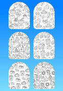"COLOR MY JOURNEY" AUTUMN PATTERNS - 6 PATCH SET OF OMNIPOD OVERLAYS WITH CUT-OUTS