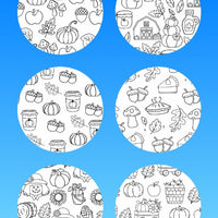 "COLOR MY JOURNEY" AUTUMN PATTERNS - 6 PATCH SET - LARGE SOLID OVERLAYS (NO CUT-OUTS)