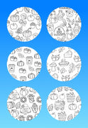 "COLOR MY JOURNEY" AUTUMN PATTERNS - 6 PATCH SET - LARGE SOLID OVERLAYS (NO CUT-OUTS)