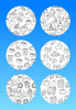 "COLOR MY JOURNEY" AUTUMN PATTERNS - 6 PATCH SET OF LIBRE 2 OVERLAYS WITH CUT-OUTS