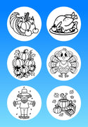 "COLOR MY JOURNEY" AUTUMN THANKSGIVING - 6 PATCH SET - LARGE SOLID OVERLAYS (NO CUT-OUTS)
