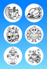 "COLOR MY JOURNEY" AUTUMN & THANKSGIVING - 6 PATCH SET OF LIBRE 2 OVERLAYS WITH CUT-OUTS