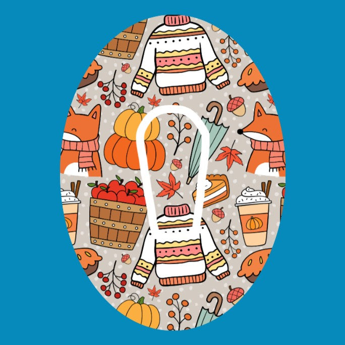 AUTUMN WEATHER - TIME FOR SWEATERS - DEXCOM G6 OVAL OVERLAY