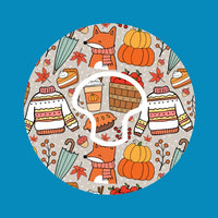 AUTUMN WEATHER - TIME FOR SWEATERS -  MEDTRONIC GUARDIAN OVERLAY WITH CUT-OUT FOR USE WITH DECK MY DIABETES GRIPSHIELD