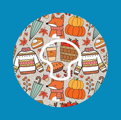 AUTUMN WEATHER - TIME FOR SWEATERS -  MEDTRONIC GUARDIAN OVERLAY WITH CUT-OUT FOR USE WITH DECK MY DIABETES GRIPSHIELD