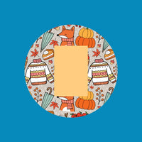 AUTUMN WEATHER - TIME FOR SWEATERS - ADHESIVE PATCH FOR THE SUGARSHIELD™ CASE BY DECK MY DIABETES for TANDEM MOBI™ INSULIN PUMP