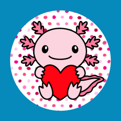 AXOLOTL LOVE - LARGE SOLID OVERLAY
