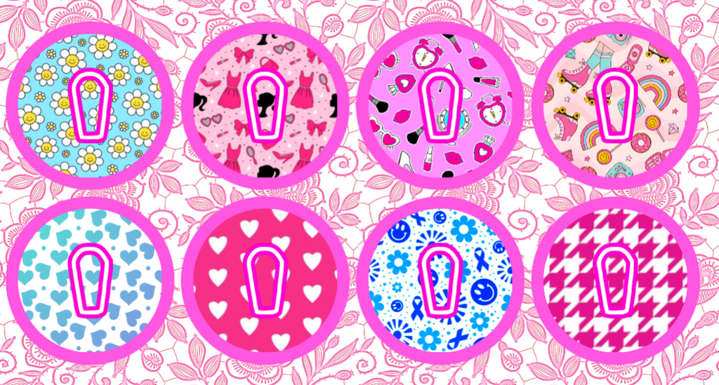 BARBIE INSPIRED FASHION  #1 - 8 PATCH SET   -  DEXCOM G6 OVERLAYS