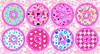BARBIE INSPIRED FASHION  #1 - 8 PATCH SET - LIBRE 2 OVERLAYS