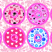 BARBIE INSPIRED FASHION  #1 - 8 PATCH SET - LIBRE 2 OVERLAYS