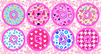 BARBIE INSPIRED FASHION  #1 - 8 PATCH SET - LIBRE 2 OVERLAYS