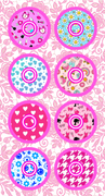 BARBIE INSPIRED FASHION  #1 - 8 PATCH SET  - LIBRE 3 OVERLAY