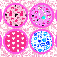 BARBIE INSPIRED FASHION  #1 - 8 PATCH SET - LARGE SOLID OVERLAYS