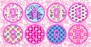 BARBIE INSPIRED FASHION  #2 - 8 PATCH SET   -  DEXCOM G6 OVERLAYS