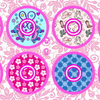 BARBIE INSPIRED FASHION  #2 - 8 PATCH SET - LIBRE 2 OVERLAYS