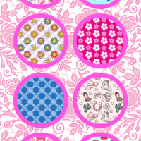 BARBIE INSPIRED FASHION  #2  - 8 PATCH SET FOR THE SUGARSHIELD™ CASE BY DECK MY DIABETES for TANDEM MOBI™ INSULIN PUMP
