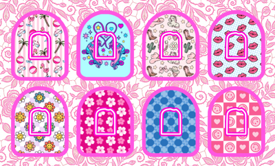 BARBIE INSPIRED FASHION  #2 - 8 PATCH SET - OMNIPOD OVERLAYS