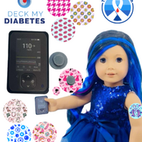 BARBIE INSPIRED MINI OVERLAYS FOR YOUR DOLL OR STUFFED ANIMAL-- FOR USE WITH DECK MY DIABETES WARRIOR BUDDY ACCESSORIES