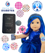 BARBIE INSPIRED MINI OVERLAYS FOR YOUR DOLL OR STUFFED ANIMAL-- FOR USE WITH DECK MY DIABETES WARRIOR BUDDY ACCESSORIES