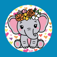 BELLA THE ELEPHANT - LARGE SOLID OVERLAY