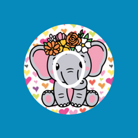 BELLA THE ELEPHANT - DEXCOM G7 OR DEXCOM STELO OVERLAY