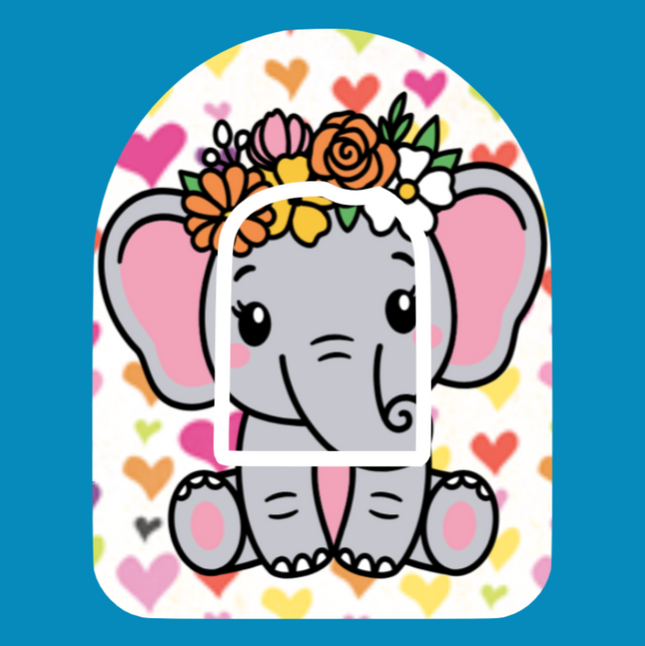 BELLA THE ELEPHANT -  OMNIPOD OVERLAY